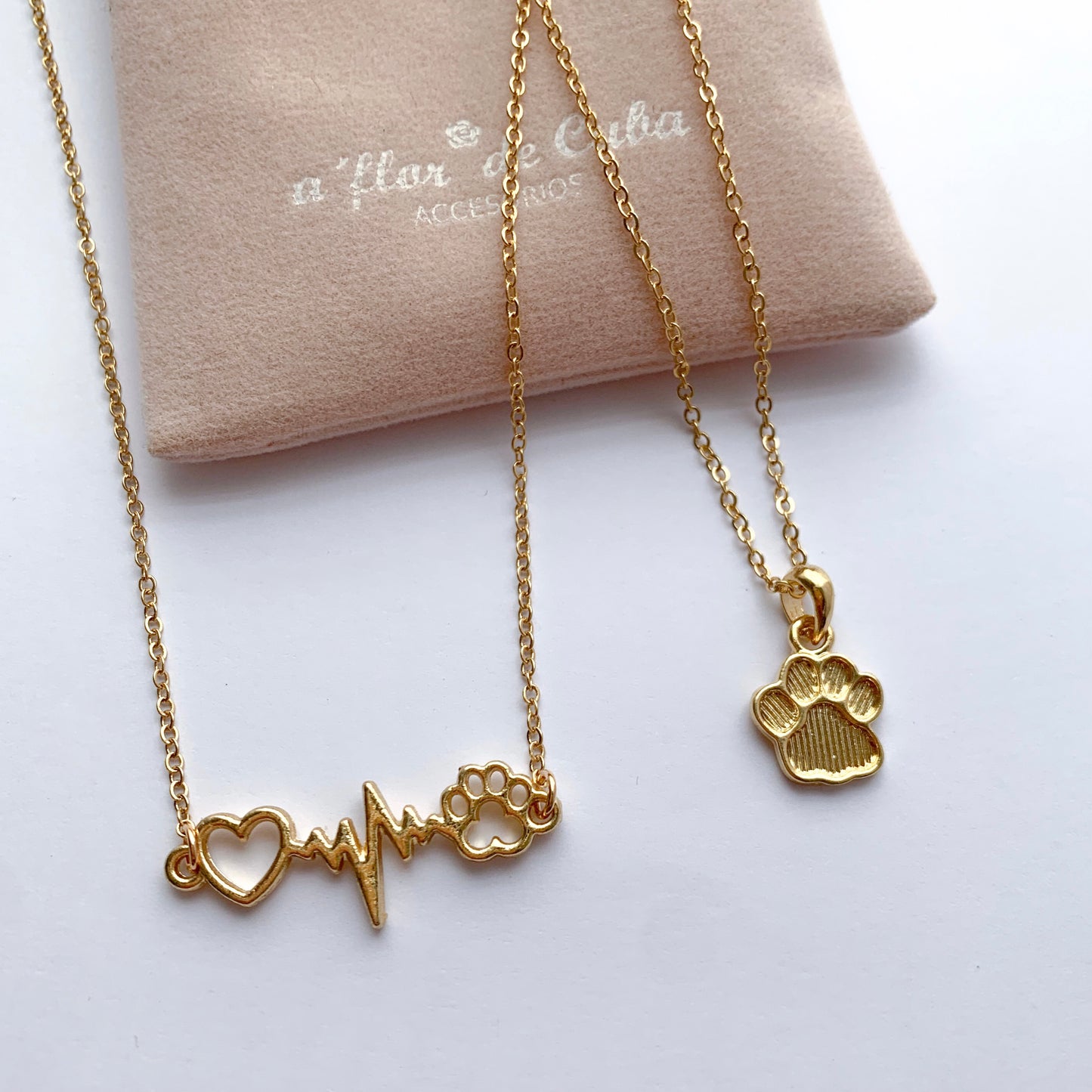 Collar electrocardiograma/huellita