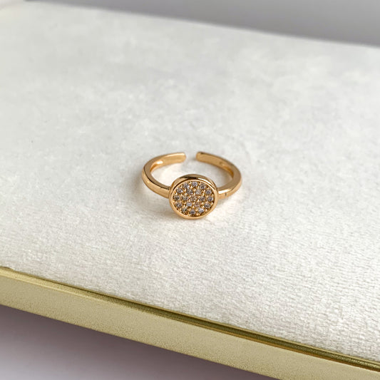 Anillo circulo pave