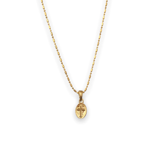 Collar mini medalla cruz
