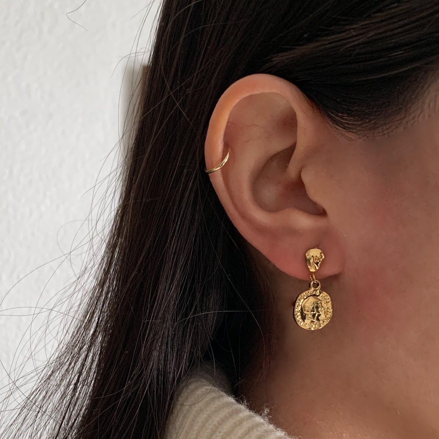 Aretes mini moneda