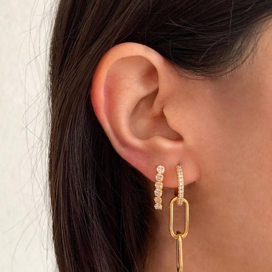 Aretes doble eslabón