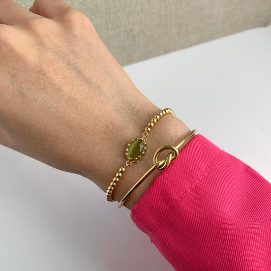 Pulsera piedra verde
