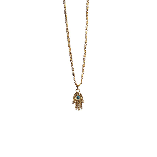Collar mano zirconias/ojito