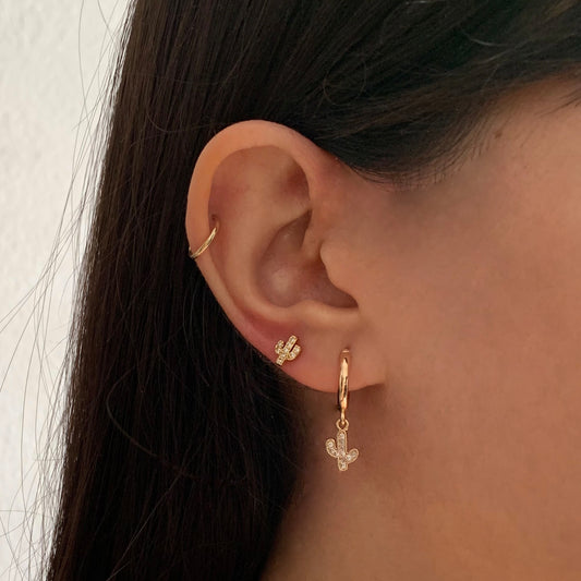 Broqueles Cactus zirconias