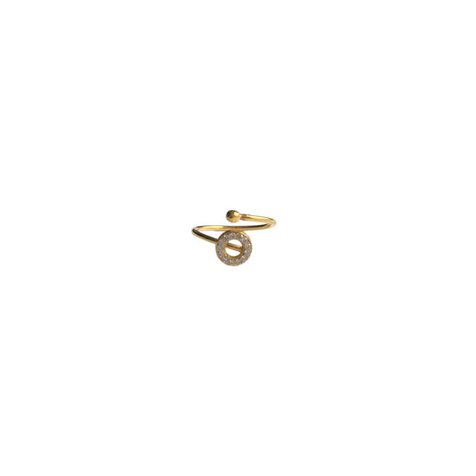 Anillo círculo zirconias