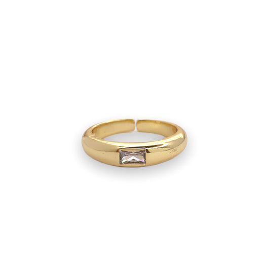 Anillo zirconia rectángulo