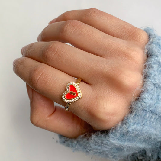 Anillo corazón/candado
