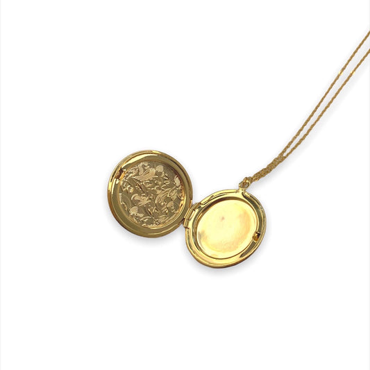 Relicario grabado de flores