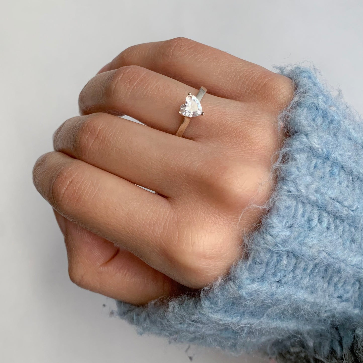 Anillo Corazón blanco