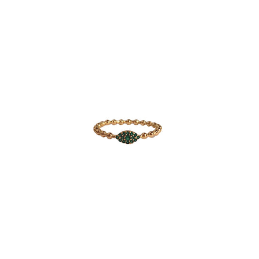 Anillo cristales verde