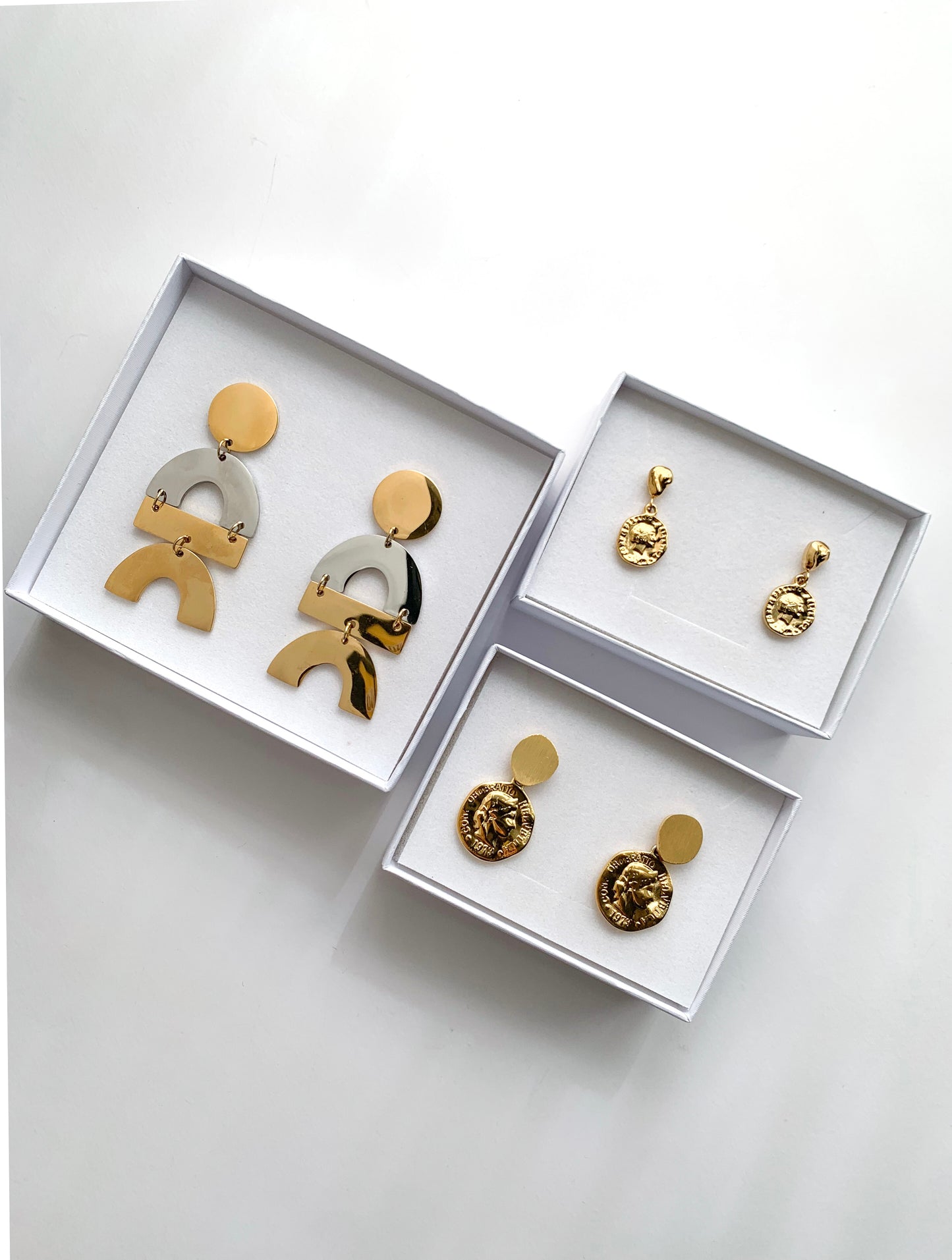 Aretes mini moneda
